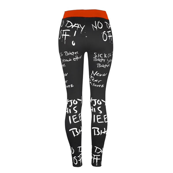 Graffiti Print Yoga Gym Leggings