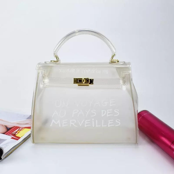 Clear Kelly Transparent Shoulder Bag