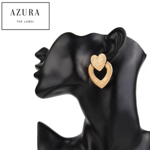 Gold Heart Earrings