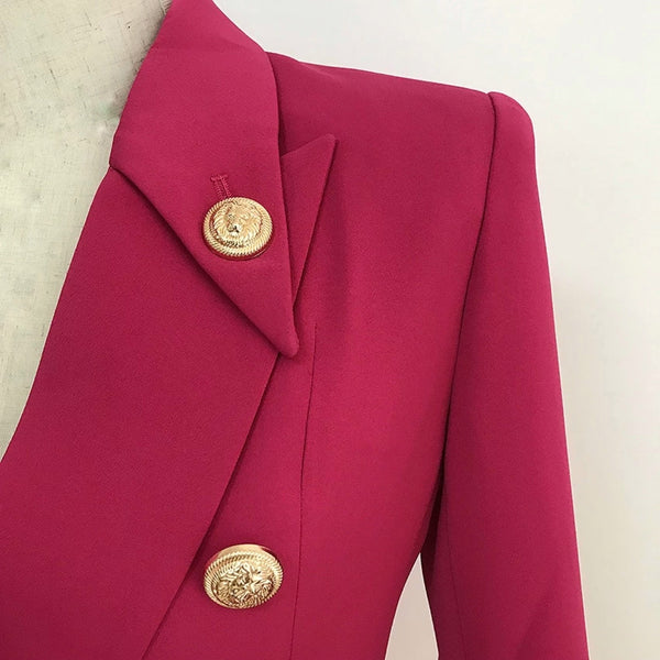 Super-Luxe Blazer With Gold Buttons