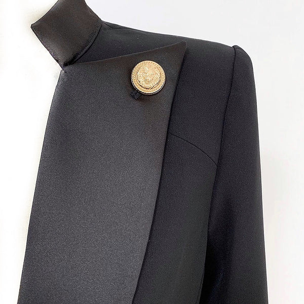 Olivier Black Blazer with Gold Buttons