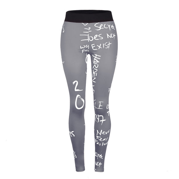 Graffiti Print Yoga Gym Leggings