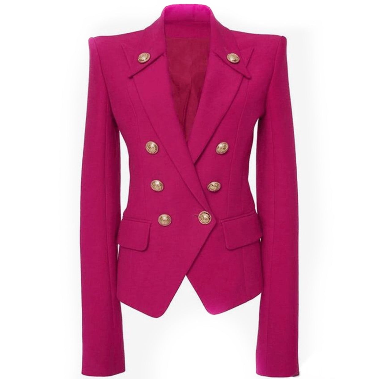 Super-Luxe Blazer With Gold Buttons