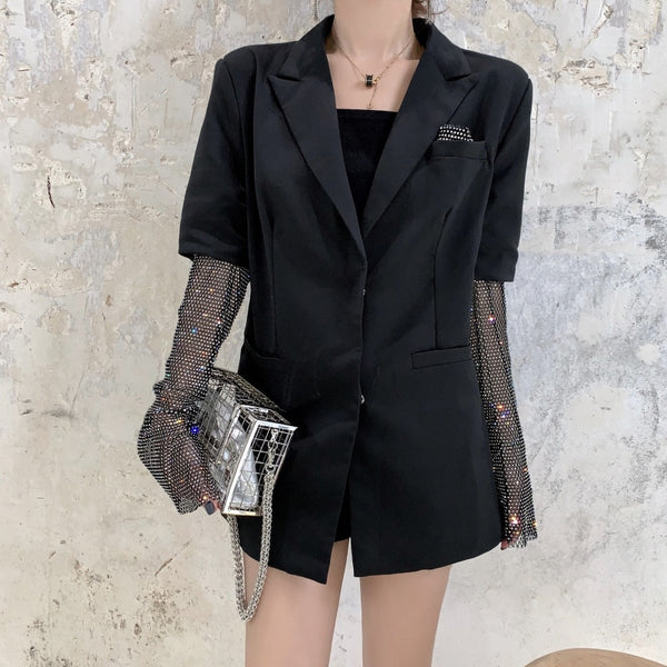 Diamond Sleeve Blazer