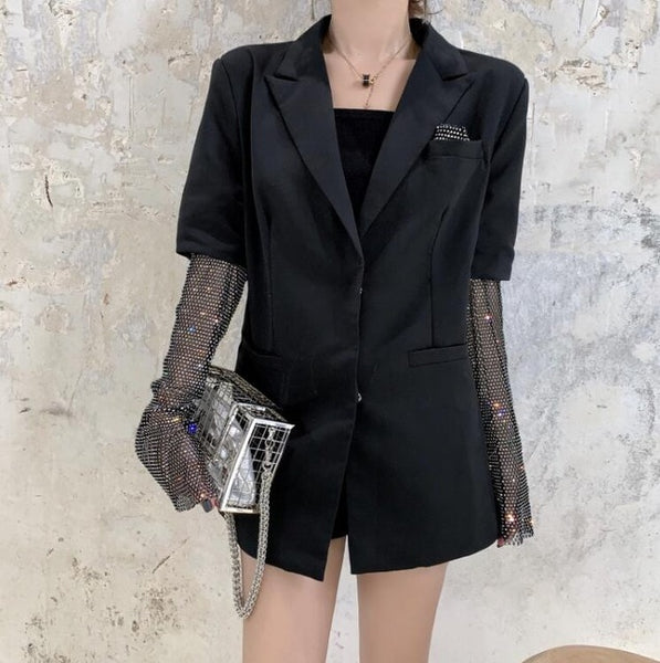 Diamond Sleeve Blazer