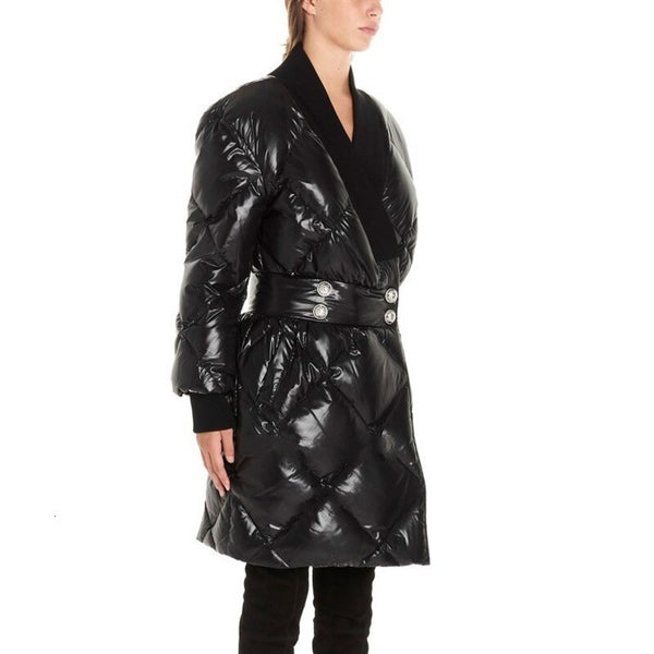 Shiny Long Parka Coat