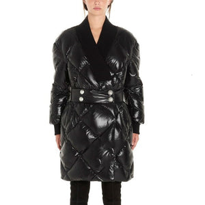 Shiny Long Parka Coat